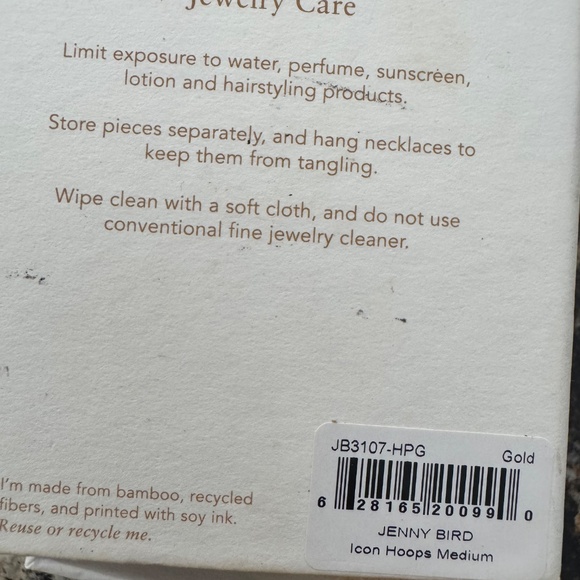 Jenny Bird Large Gold Hoops - Picture 6 of 6